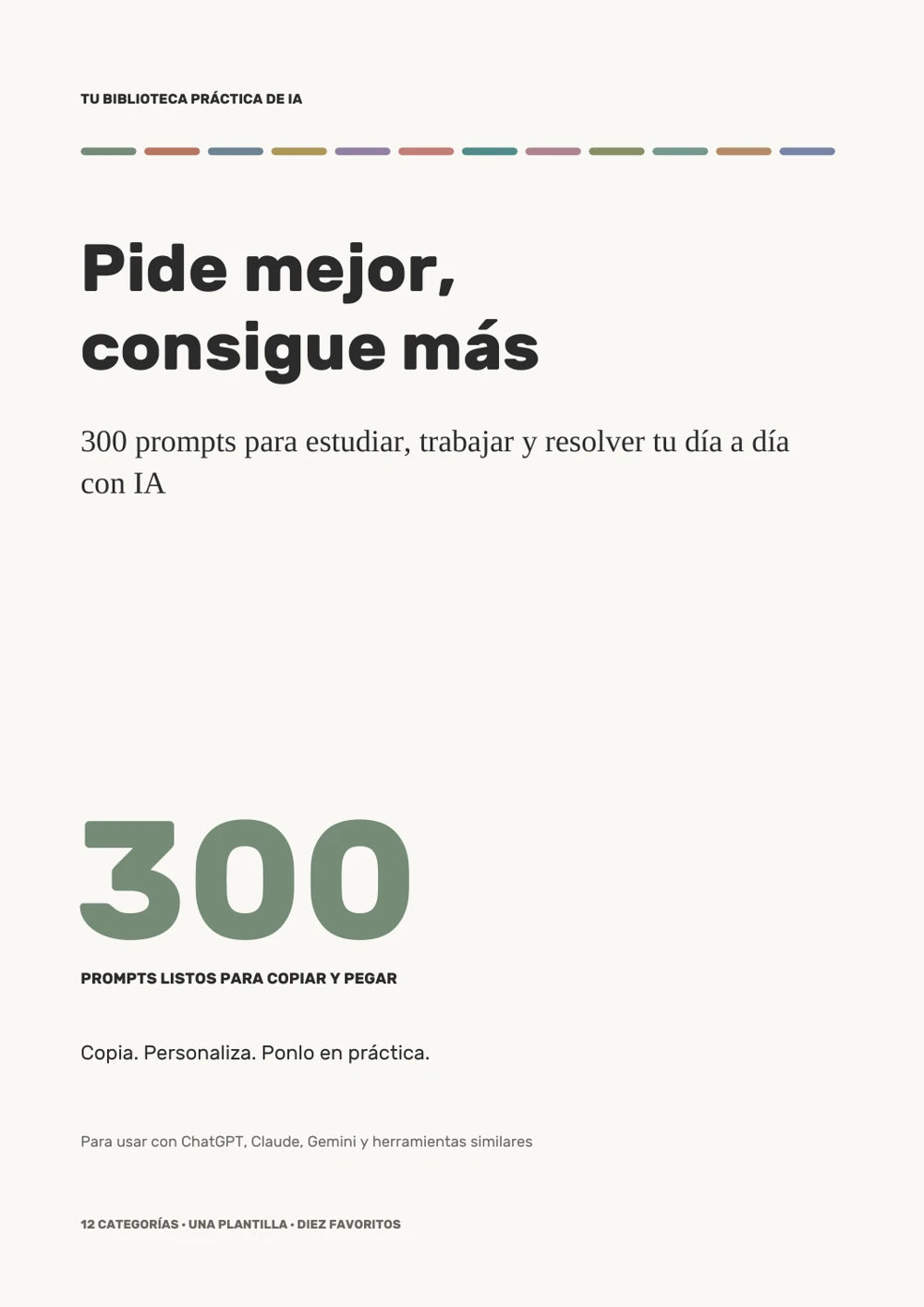 Portada real de Pide mejor, consigue más, con 300 prompts